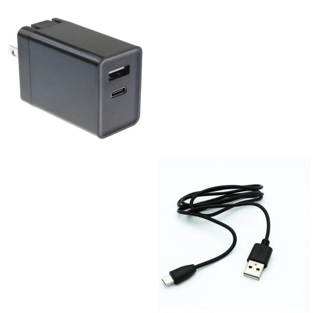 Charger MicroUSizeB 3ft USizeB Cable w 2-Port USizeB 30W Quick Home Charger K4X for Sizeamsung Galaxy On5, J7 V (2017), Size7 Edge Size6 Edge+ Edge, Note 5 4 3 Mega 2, J5 J3 Emerge, (2018) Refine Halo Alpha A6