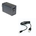 Charger MicroUSizeB 3ft USizeB Cable w 2-Port USizeB 30W Quick Home Charger K4X for Sizeamsung Galaxy On5, J7 V (2017), Size7 Edge Size6 Edge+ Edge, Note 5 4 3 Mega 2, J5 J3 Emerge, (2018) Refine Halo Alpha A6