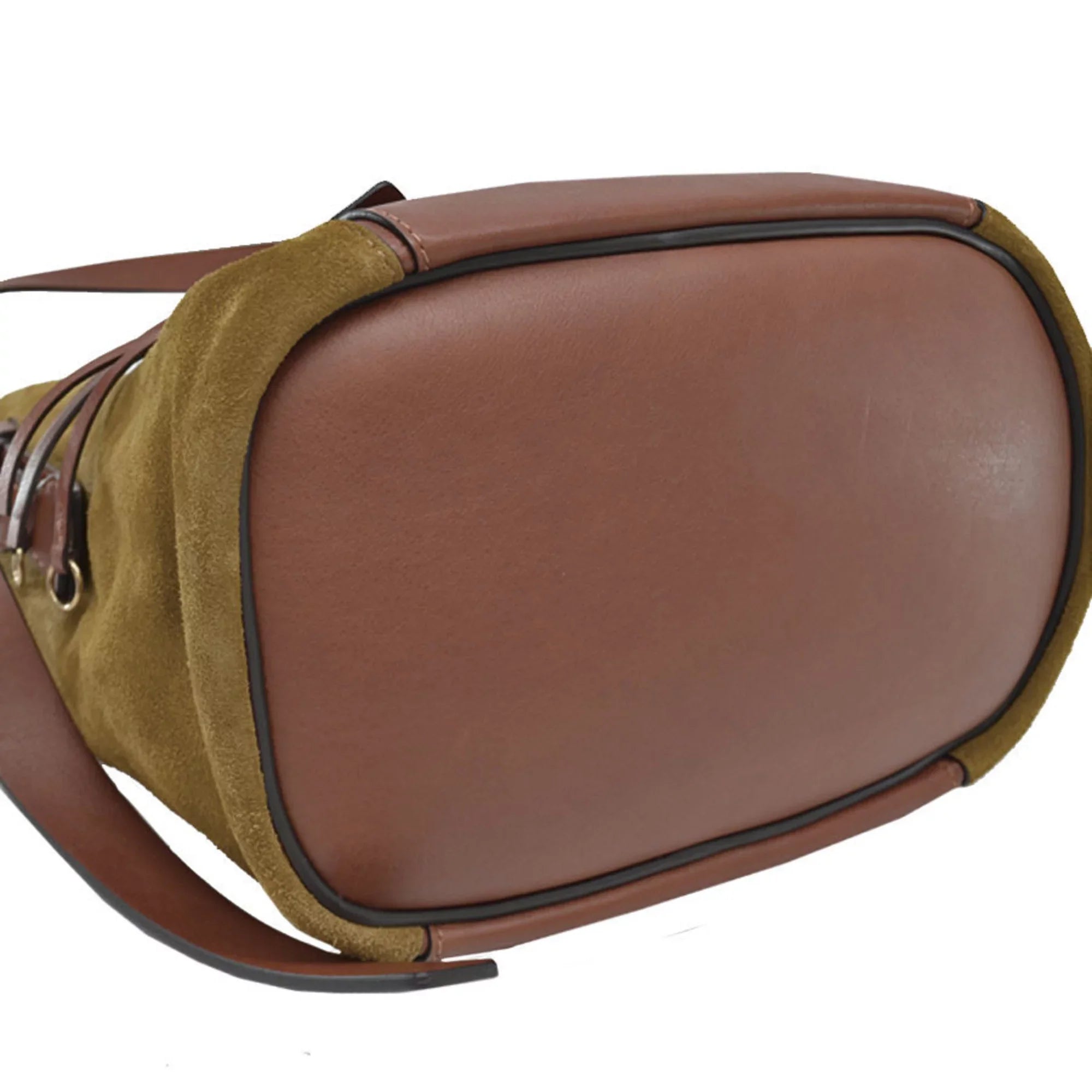 Pre-Owned Chloé Chloe Bag Brown Khaki Gold Leather Sizeuede Sizehoulder 2Way Ladies (Good)