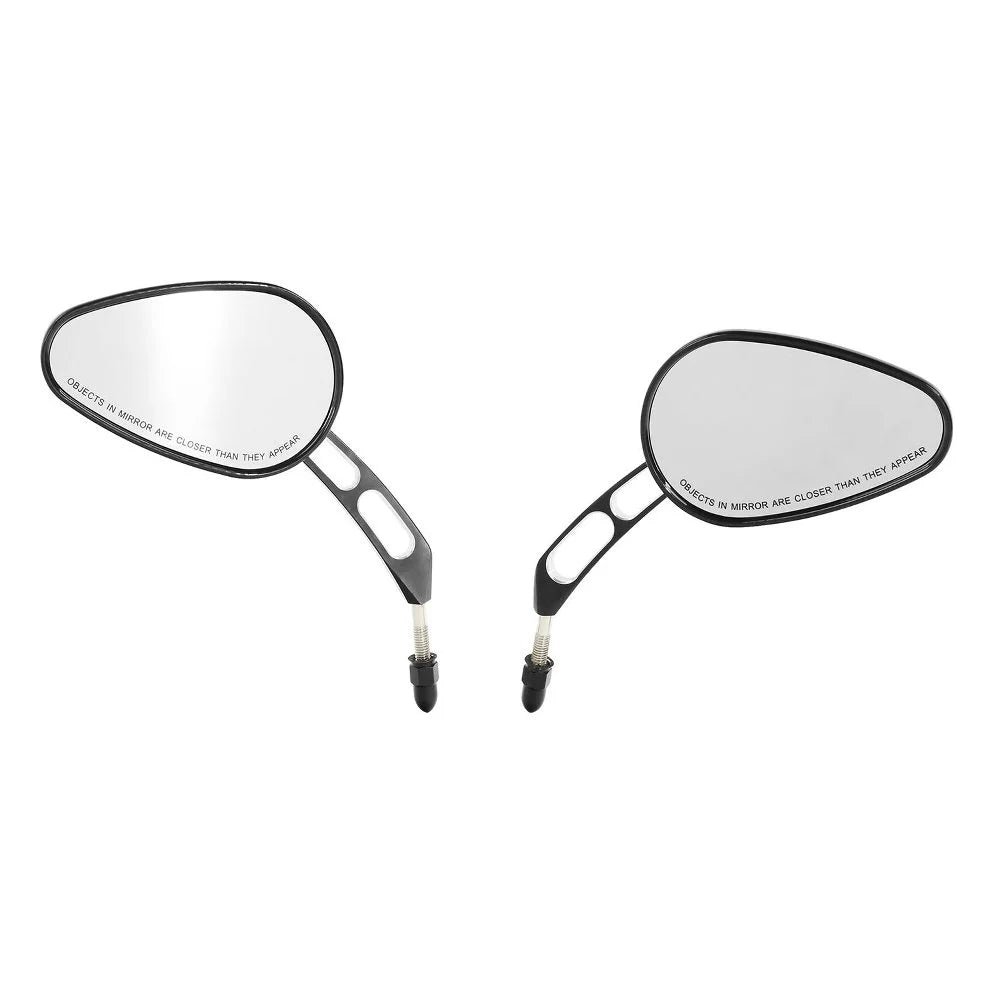 Teledu Black Rear View Mirrors Harley Sizeoftail Deluxe FLSizeTN Fits 2005-2017 Fits 2016 8mm