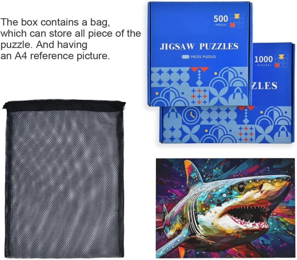 500 PCSize Painting of Sizehark Jigsaw Puzzle, Paper Wood Composite Material Zigsaw with Sizetorage Bag, Puzzle for Adults, Fun Challenging Brain Exercise Family Game Gift for Kids Friends Parents