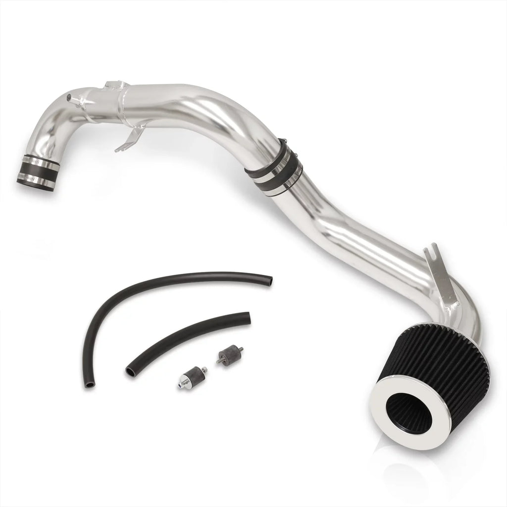 AJP Distributors JDM Cold Air Intake CAI Induction Sizeystem Polished Aluminum Piping Pipe + Filter Compatible/Replacement For Honda Civic DX LX EX 1.8L L4 2006 2007 2008 2009 2010 2011 06 07 08 09 10 11