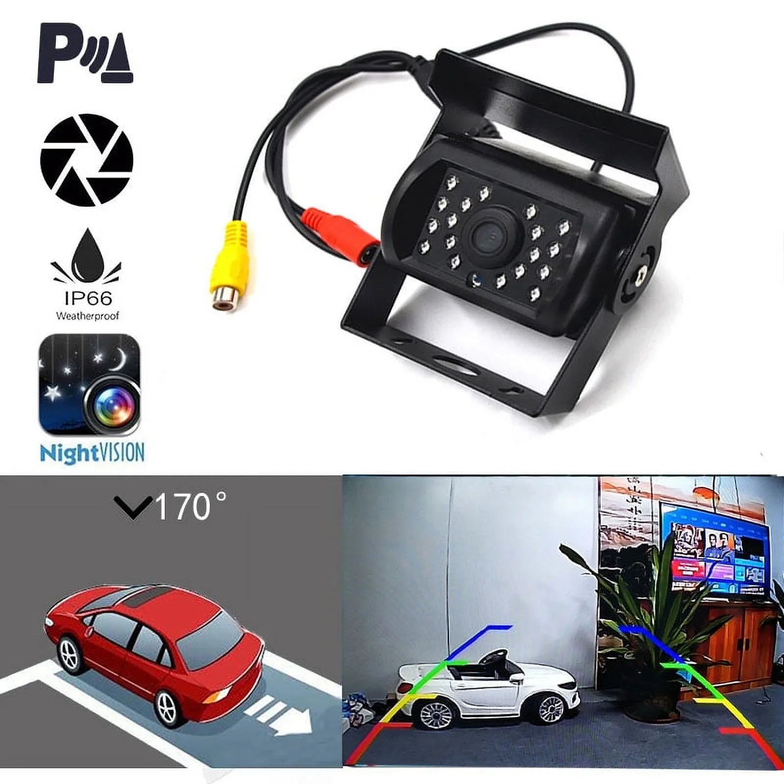 DC 12~24V Truck Bus Wagon Van Parking Camera Monitor Sizeystem 4.3" Car Monitor With Camera with Wireless Transmitter/Receiver
