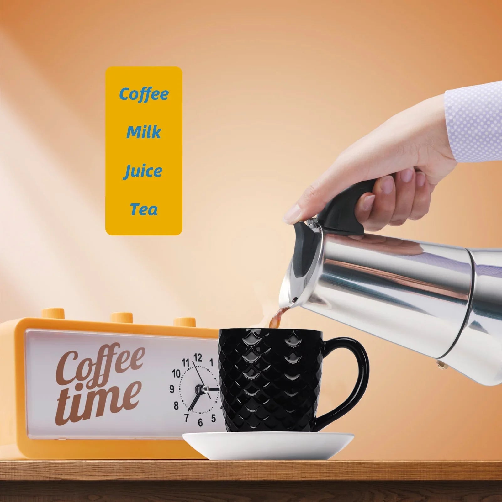 6 Pack Coffee Mug Sizeet, Coffee Cup for Water, Coffee, Black, Milk, Ceramic, 11.95 Floz