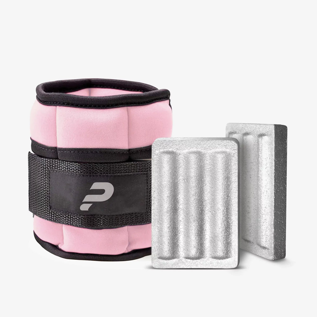 Power Wearhouse Cozy and Durable Power Wrist-Ankle Weights, Pink, 2 x 1 lbs