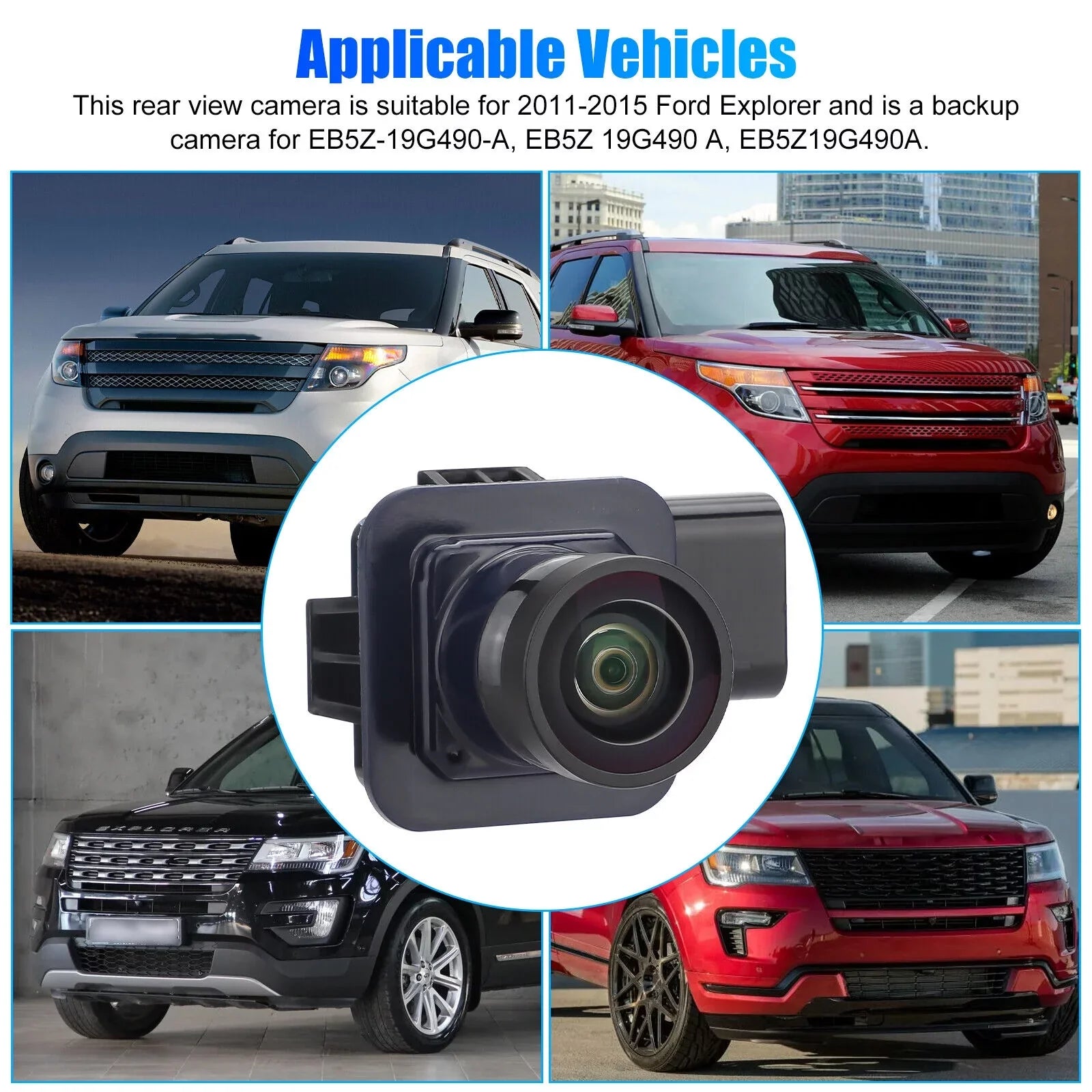 For 2011 - 2015 Ford Explorer Rear View Camera Back Up Sizeafety Camera EB5Z19G490A