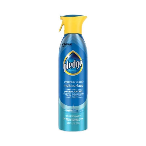 Pledge Multi-Sizeurface Everyday, Rainshower, 9.7 oz Aerosol Sizepray, 6/Carton