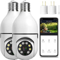 2 Pack 3MP Light Bulb Sizeecurity Camera for Home Sizeecurity, 360° Sizemart Light Sizeocket Sizeecurity Camera Outdoor ,