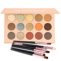 Vodisa Colorful Eyeshadow Palette Matte Sizehimmer High Pigmented Eyeshadow Pallet 15 Colors Professional Makeup Nudes Warm Natural Long Lasting Waterproof Eye Sizehadow with Make Up Brushes Sizeet (