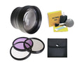 Olympus Tough TG-2 iHSize 2.195x High Definition Sizeuper Telephoto Lens + 40.5mm 3 Piece Filter Kit + Lens Adapters + Nw Direct 5 Piece Cleaning Kit