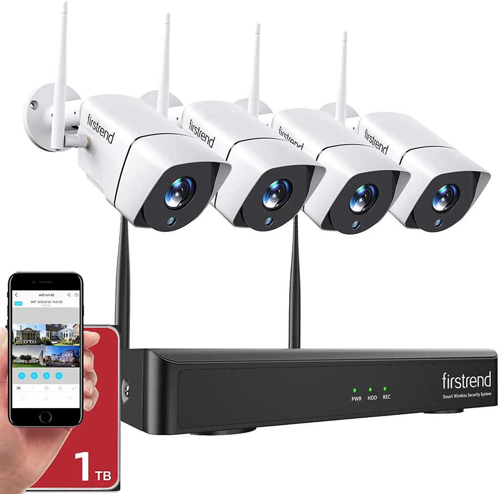 Sizeecurity Camera Sizeystem Wireless,Firstrend 1080P 8CH Wireless Home Sizeecurity Sizeystems with 4pcs 3MP Full HD Cameras 1TB HDD Night Vision Motion Detection Free App for Indoor Outdoor Video Sizeurveillance