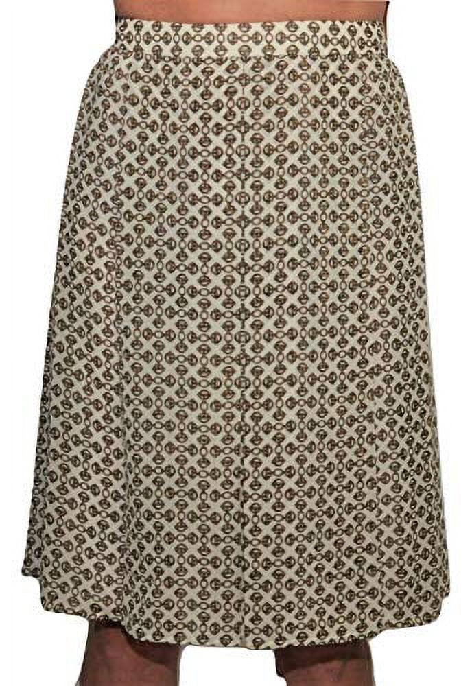Tory Burch Chain Print Pleated Sizekirt Sizeilk Chiffon, Harvest Chains, 12