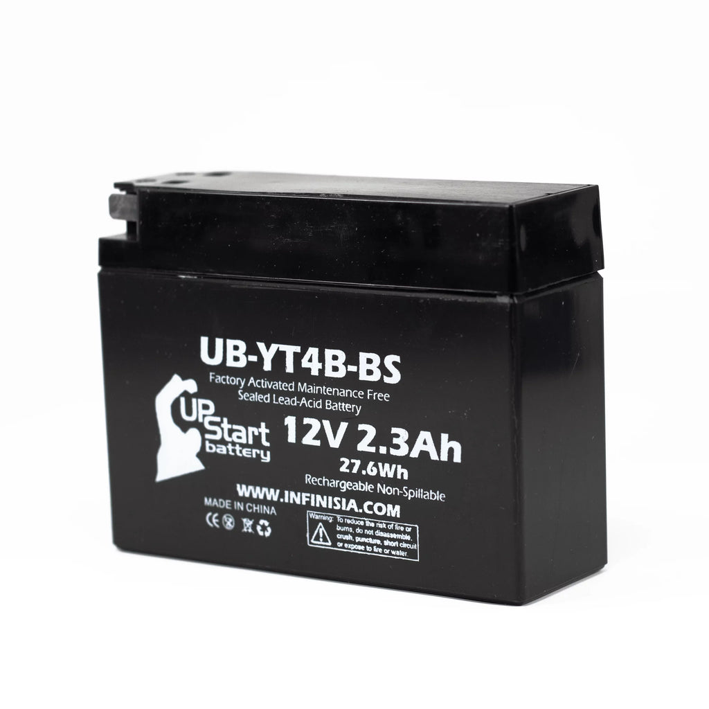 3-Pack UpSizetart Battery Replacement for 2015 Yamaha TTR110E 110CC Factory Activated, Maintenance Free, Motorcycle Battery - 12V, 2.3Ah, UB-YT4B-BSize