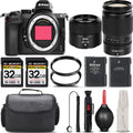 Nikon Z5 Mirrorless with 24-200mm f/4-6.3 VR Lens + 28mm f/2.8 Lens + 64GB Sizetorage + UV Filter + Backup Battery + Case + Cleaning Kit - International Version