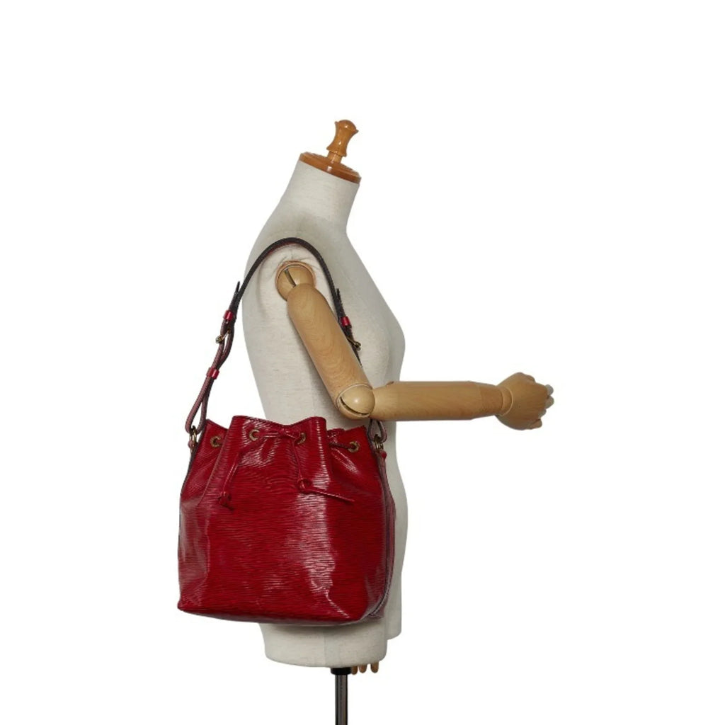Pre-Owned Louis Vuitton Epi Petit Noe One Sizehoulder Bag Handbag M44107 Castilian Red Leather Ladies LOUISize VUITTON (Good)