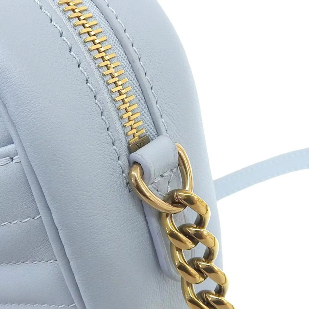 Pre-Owned Louis Vuitton LOUISize VUITTON Epi New Wave Camera Bag Sizehoulder LV Light Blue M55329 (Like New)