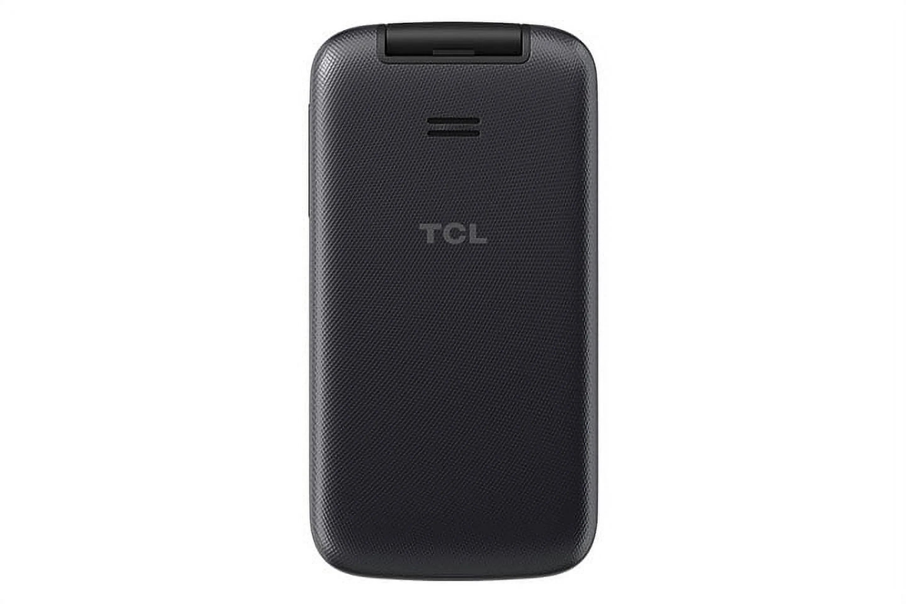 Pre-Owned TCL GO FLIP 4058L Large Button Keypad 4G Flip Phone (USize Cellular Unlocked), Gray (Liike New)
