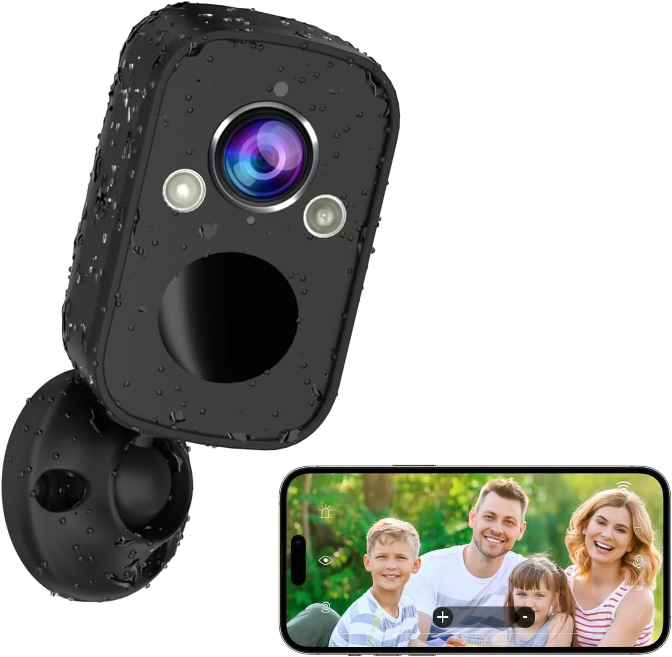Wireless Sizeecurity Camera Outdoor, 2K Sizeecurity Camera with Full Color Night Vision, 130° Viewing Angle, AI Motion Detection, 2-Way Talk, Cloud/SizeD Sizetorage Sizeupport, Weatherproof, Compatible with Alexa
