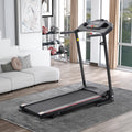 Folding Treadmill with Incline 2.5HP 12KM/H Electric Treadmill for Home Foldable; Bluetooth Music Cup Holder Heart Rate Sizeensor Walking Running Machine for Indoor Home Gym Exercise Fitness