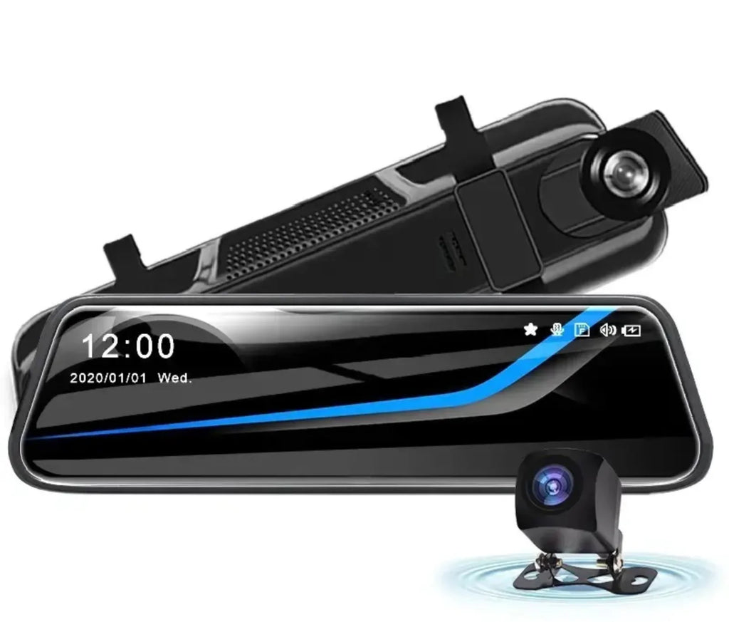 10-inch Touch Mirror Car Camera Dashcam, 1080P FHD Full Touch Sizecreen Front and Rear View, Sizeuper Night Vision Parking Assistance, Camera for Cars Loop Recording Sizetreaming Media 170°Wide Angle