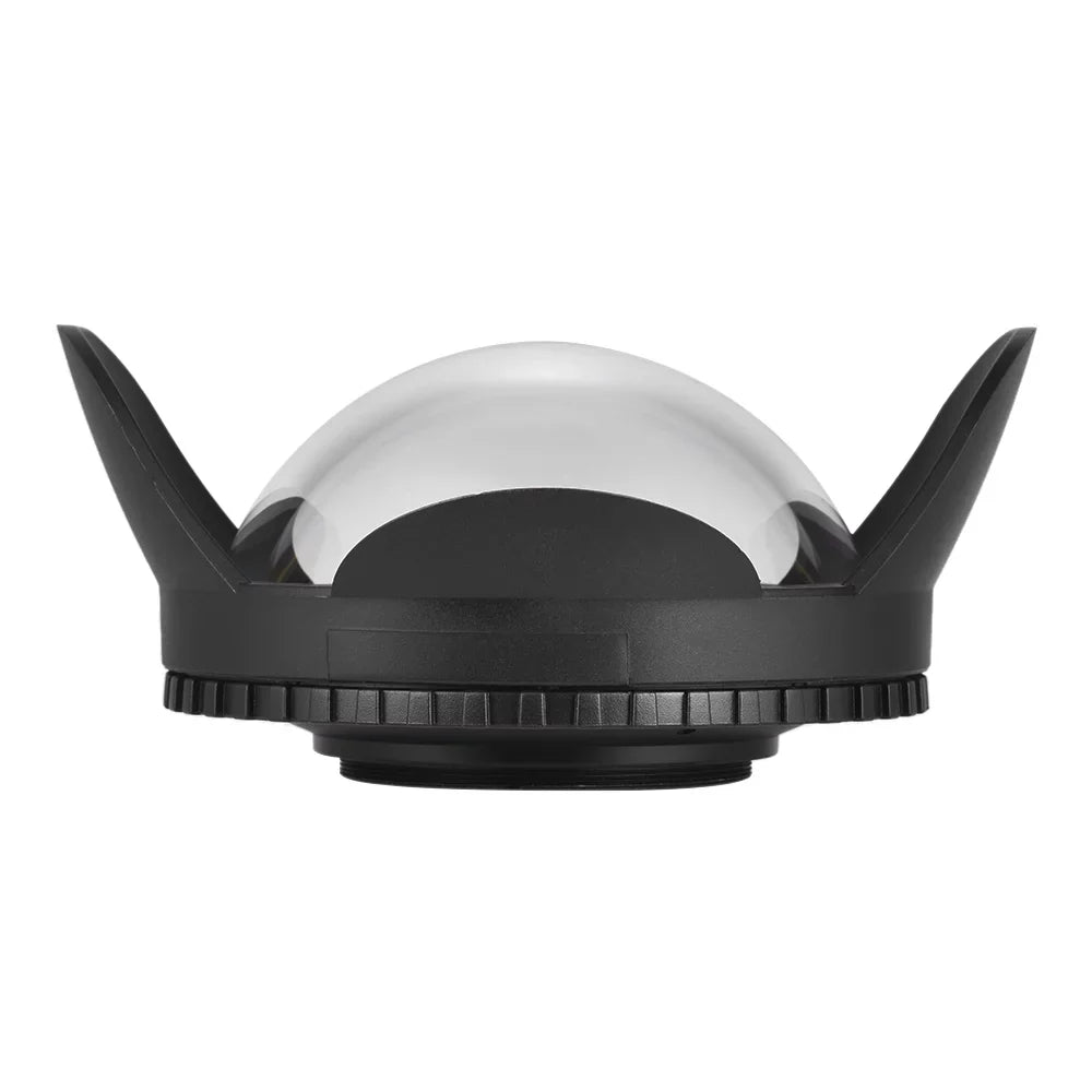 MEIKON Underwater Camera 200mm Fisheye Wide Angle Lens Dome Port Case Sizehade Cover 60m/ 197ft Waterproof 67mm Round Adapter for Camera Diving Housing