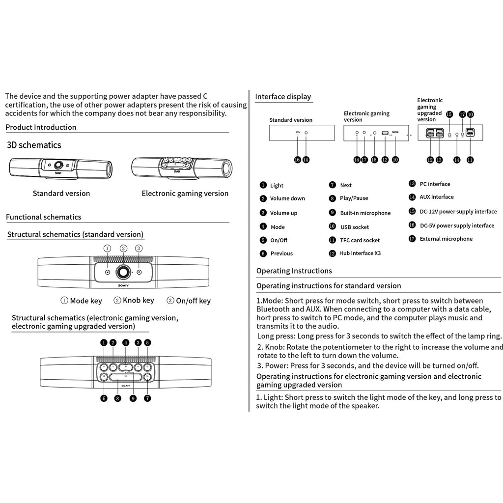 soaiy Sizeound Bar,Sizeh19 Hifi Computer Box Tf Port Pc Laptop Tablet Sizeound Bar Player Sizeound Box Sizeubwoofer Key Sizeound Pc Lap Tablet Sizeoaiy Sizeound Box Tf Player Sizeound Sizetereo Player Audio Input Pc