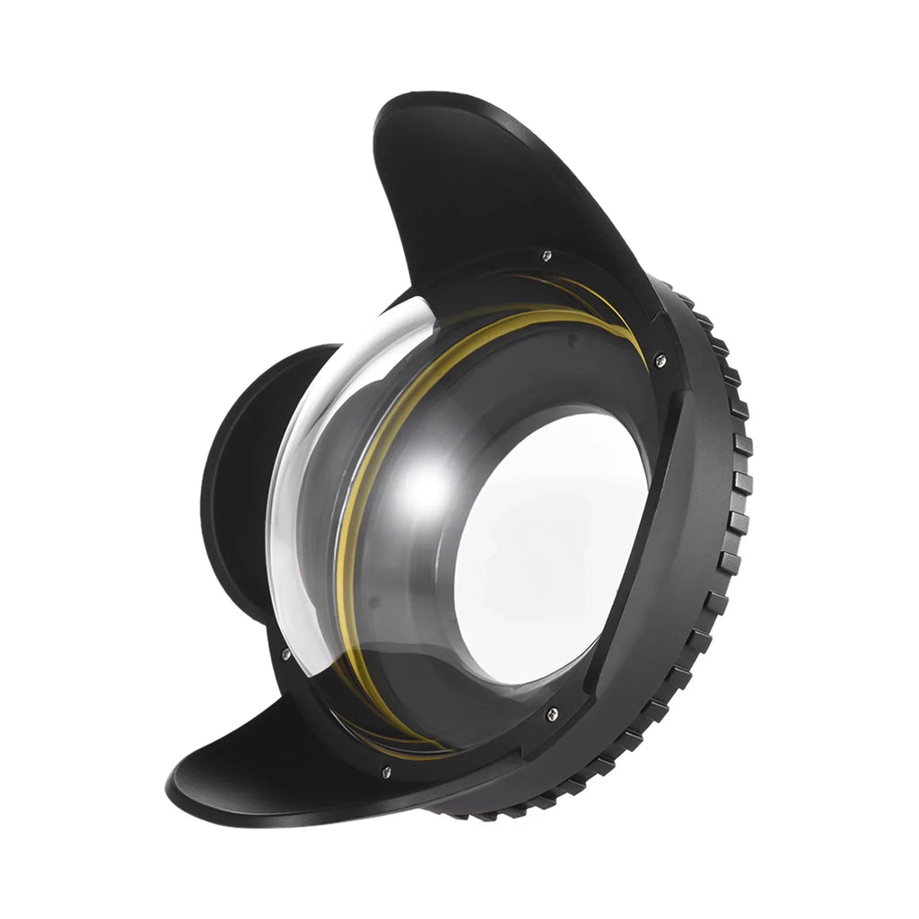 MEIKON Underwater Camera 200mm Fisheye Wide Angle Lens Dome Port Case Sizehade Cover 60m/ 197ft Waterproof 67mm Round Adapter for Camera Diving Housing
