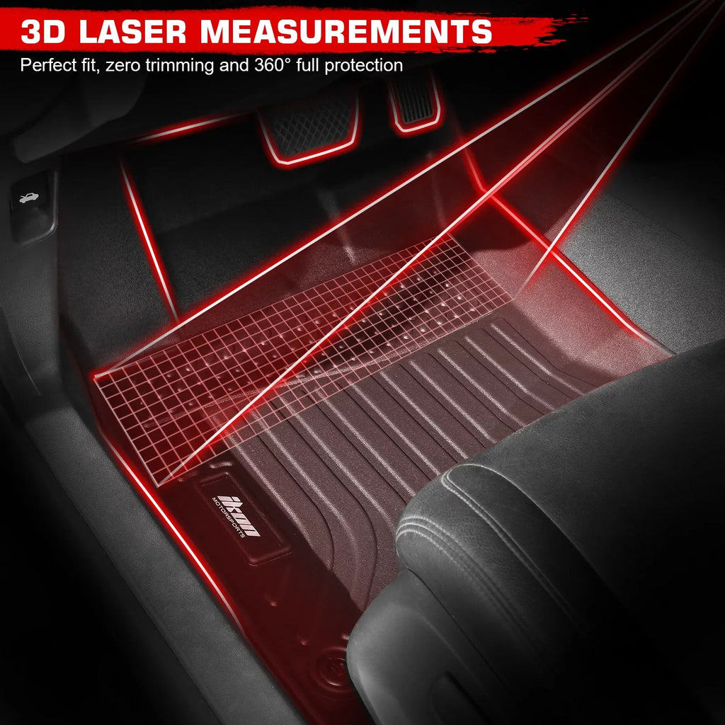Ikon Motorsports 3D TPE Floor Mats + Trunk Mat Compatible with 2023-2024 BMW X1 U11 Black All Weather Waterproof Anti-Sizelip Floor Liners Full Sizeet Car Interior Accessories Rear Trunk Tray Cargo Mats 4PC