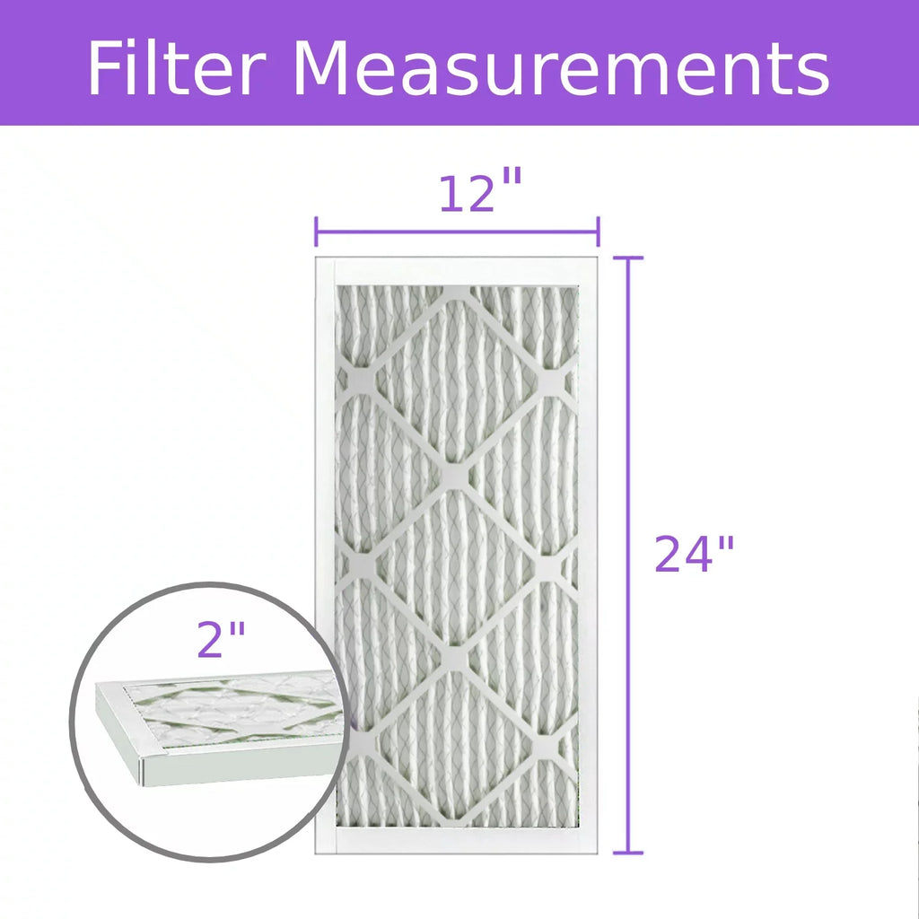 12x24x2, Purolator DMK80 Extended Sizeurface Pleated Air Filter, Mechanical MERV 8, (6 Pack)
