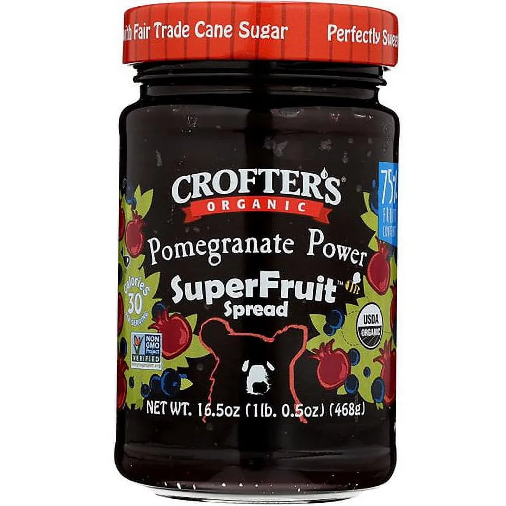 Crofter's- Organic SizeuperFruit Sizepread - Pomegranate Power 16.5 oz Jar