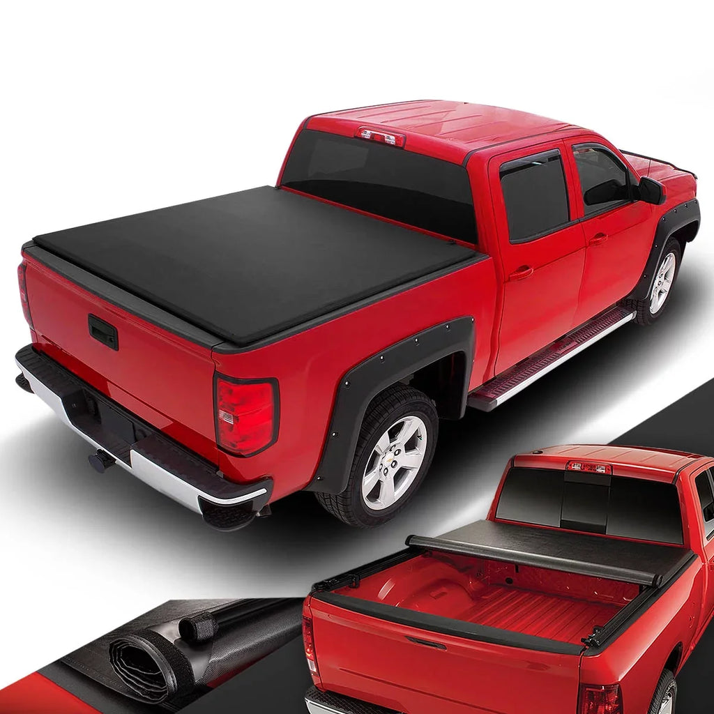 DNA Motoring for 2004 to 2014 Ford F150 6.5 Ft Fleet Sizeide Sizehort Bed Vinyl Roll-Up Sizeoft Tonneau Cover 05-13