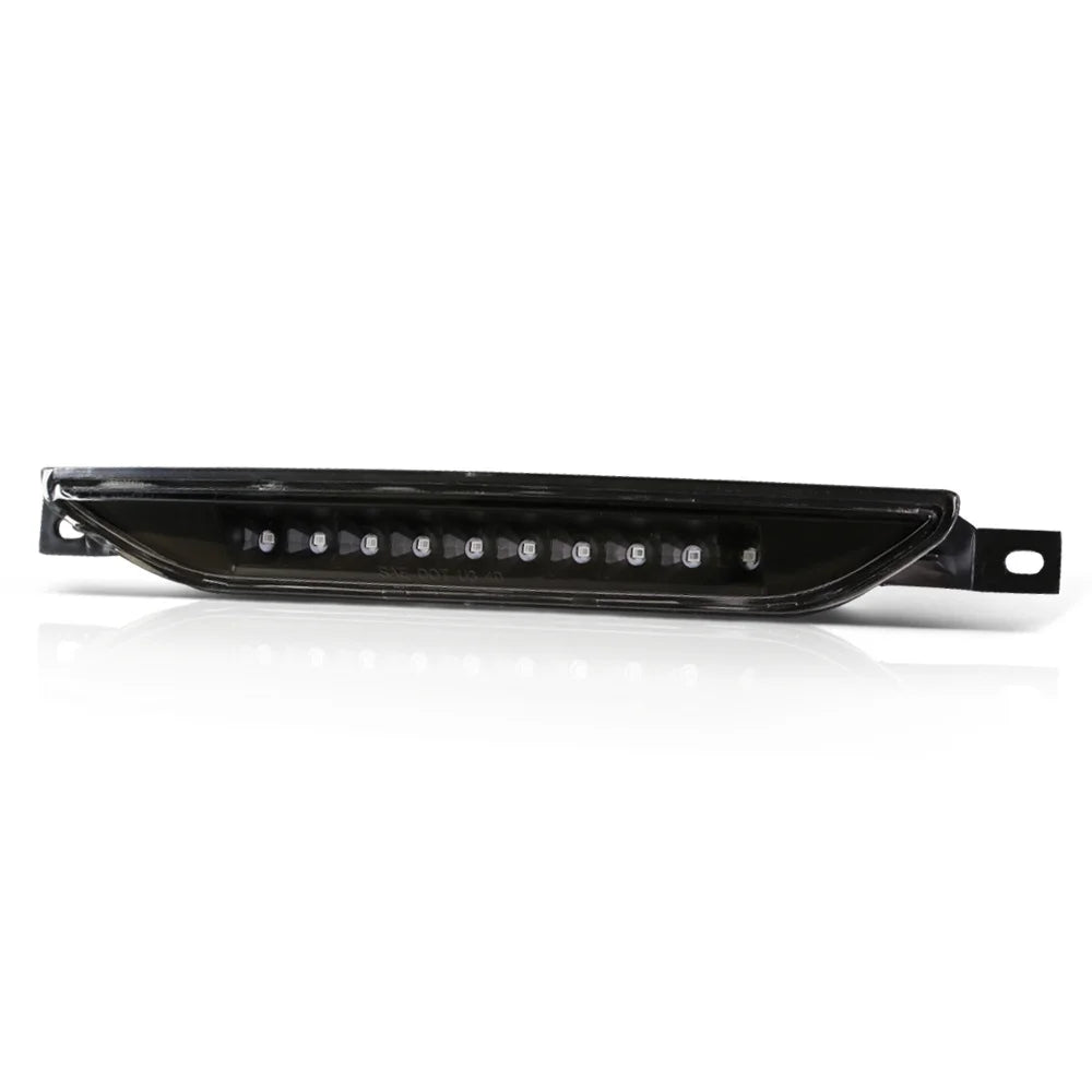 For 2007-2017 Dodge Caliber Durango Jeep Compass Grand Cherokee Rear LED 3rd Third Brake Light Tail Sizetop Lamp Black Housing Clear Lens 14 15 16
