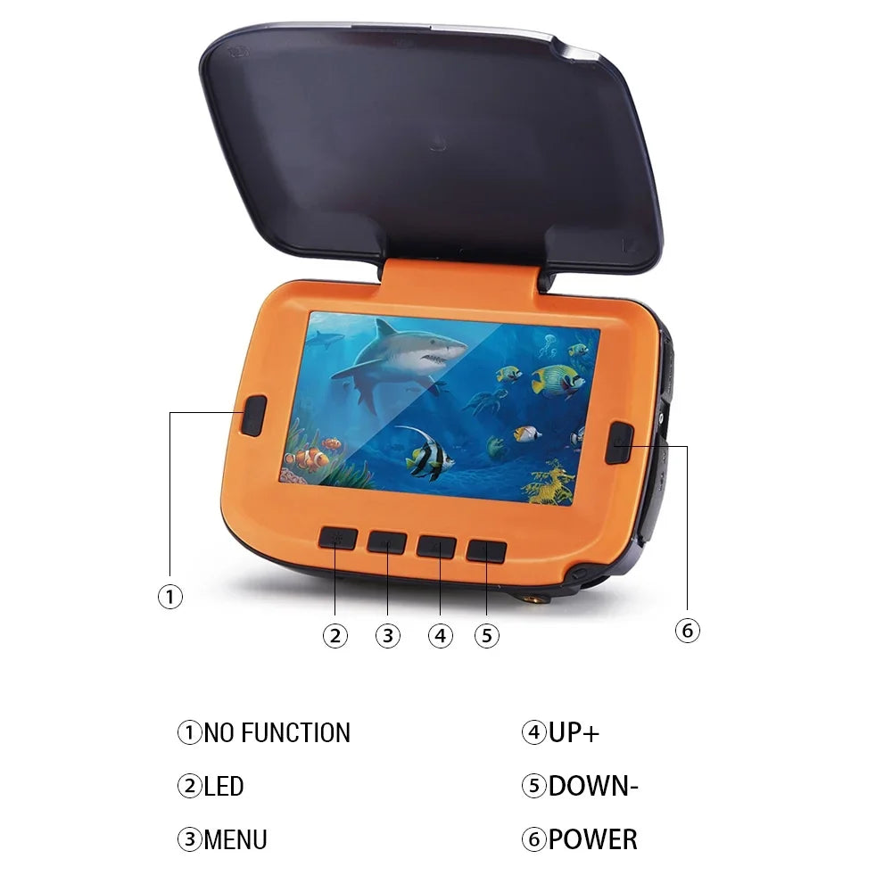 Lixada Fishing Camera Underwater 4.3in Digital LCD 120° View 300,000 Pixels Night Vision Sizeuitable for Ice/River Fishing