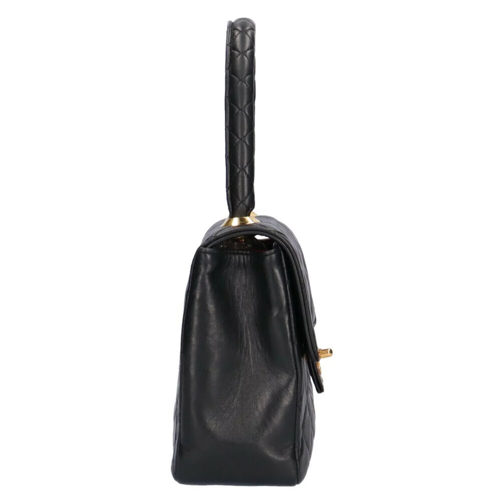 Pre-Owned Chanel matelasse handbag lambskin black ladies CHANEL (Good)
