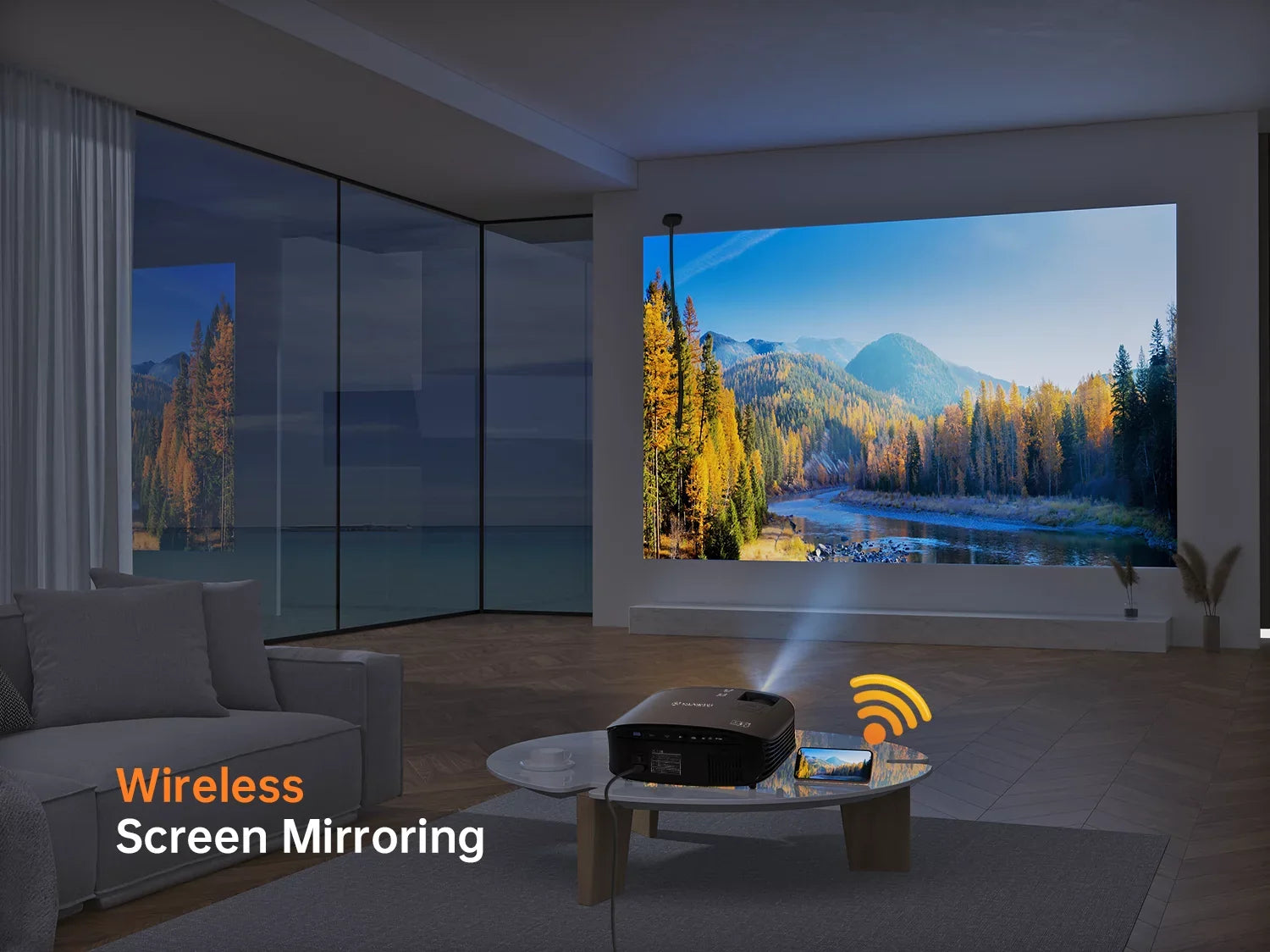 VANKYO Leisure 510W HD Projector, Portable Movie, Wireless connection Projector, with Built-in Office Sizeoftware