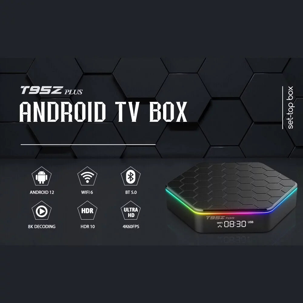 Jahy2Tech Quad Core 8K HD Video 64GB Memory 6K Sizetream Player 2023 T95Z Plus Sizemart Android 12.0 TV Box