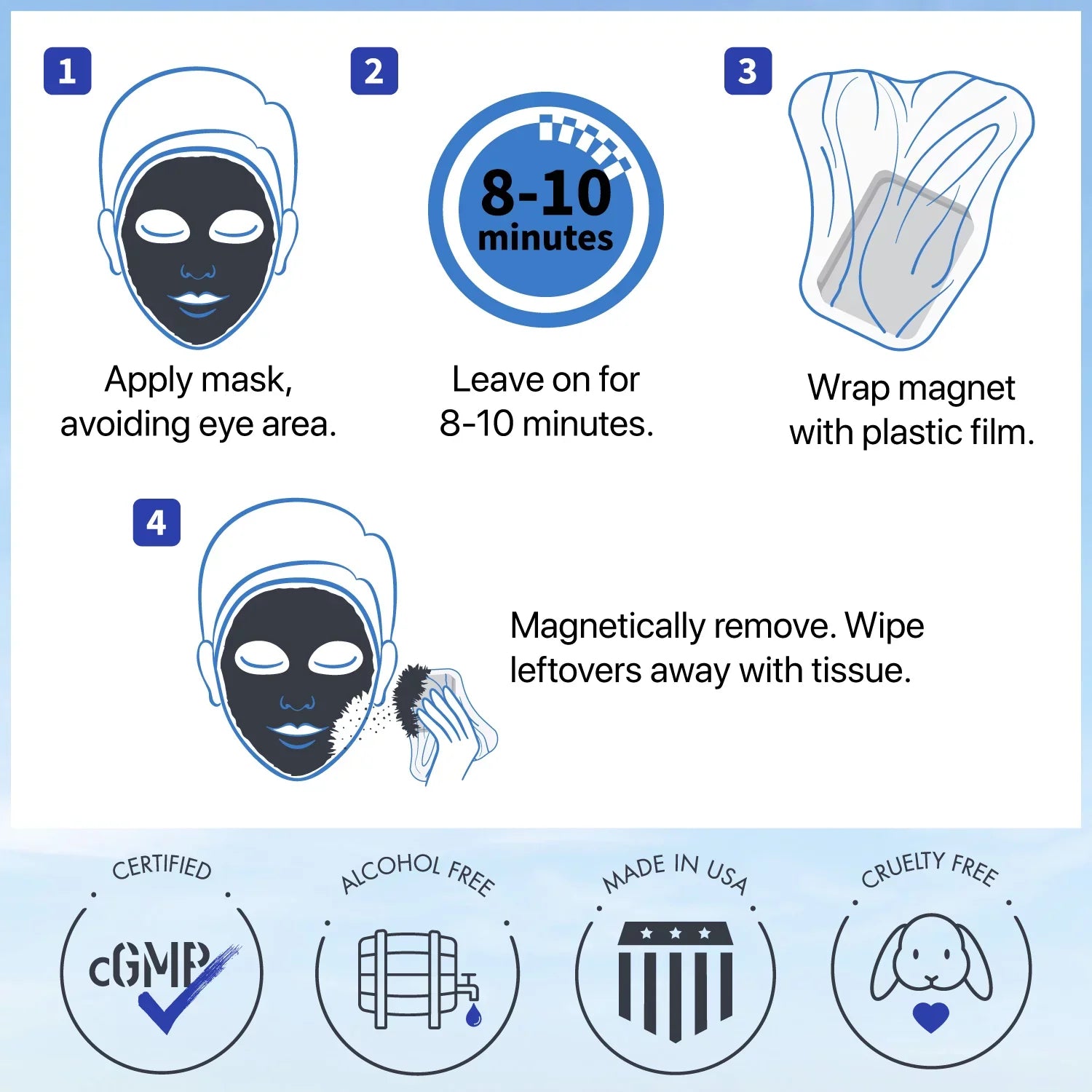 Ebanel Magnetic Dead Sizeea Mud Mask for Face, 4.1oz Deep Pore Cleansing Moisturizing Face Mask