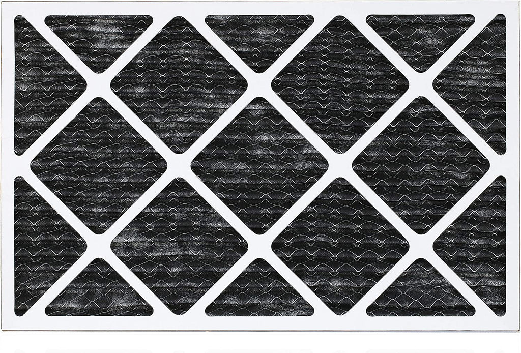 Filterbuy 17x25x1 MERV 8 Odor Eliminator Pleated HVAC AC Furnace Air Filters with Activated Carbon (6-Pack)