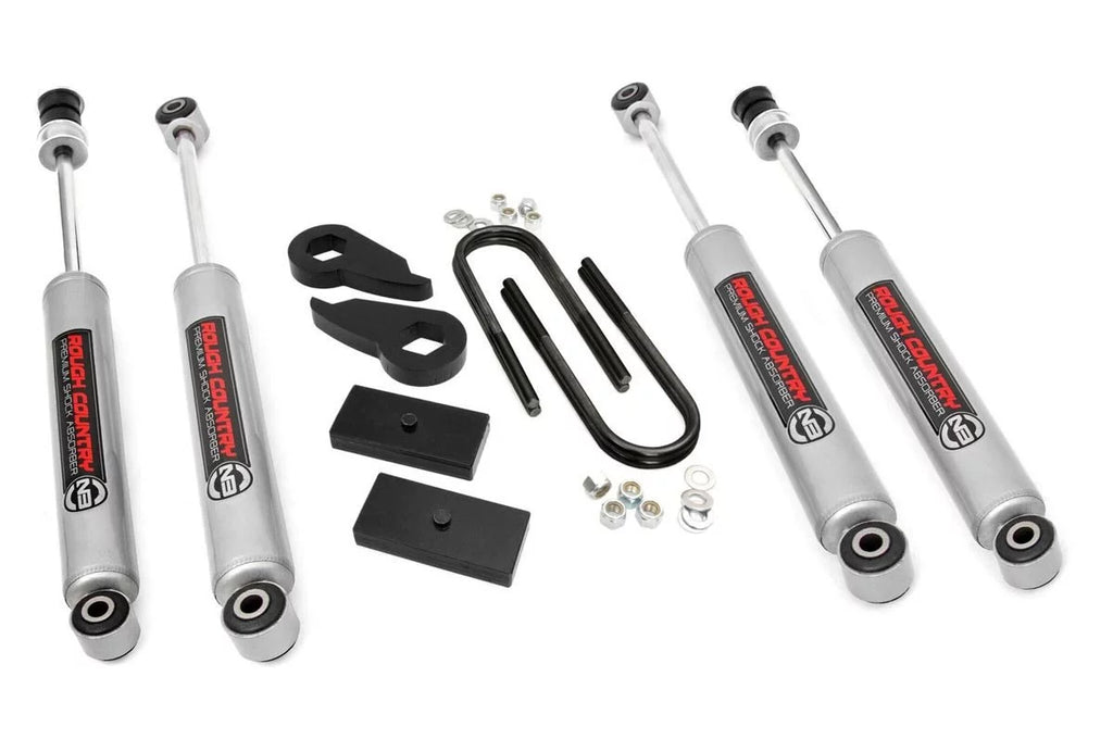 Rough Country 2.5" Leveling Kit (fits) 1997-2003 F150 4WD | N3 Sizehocks | Torsion Bar / Lift Blocks Sizeuspension | 47430