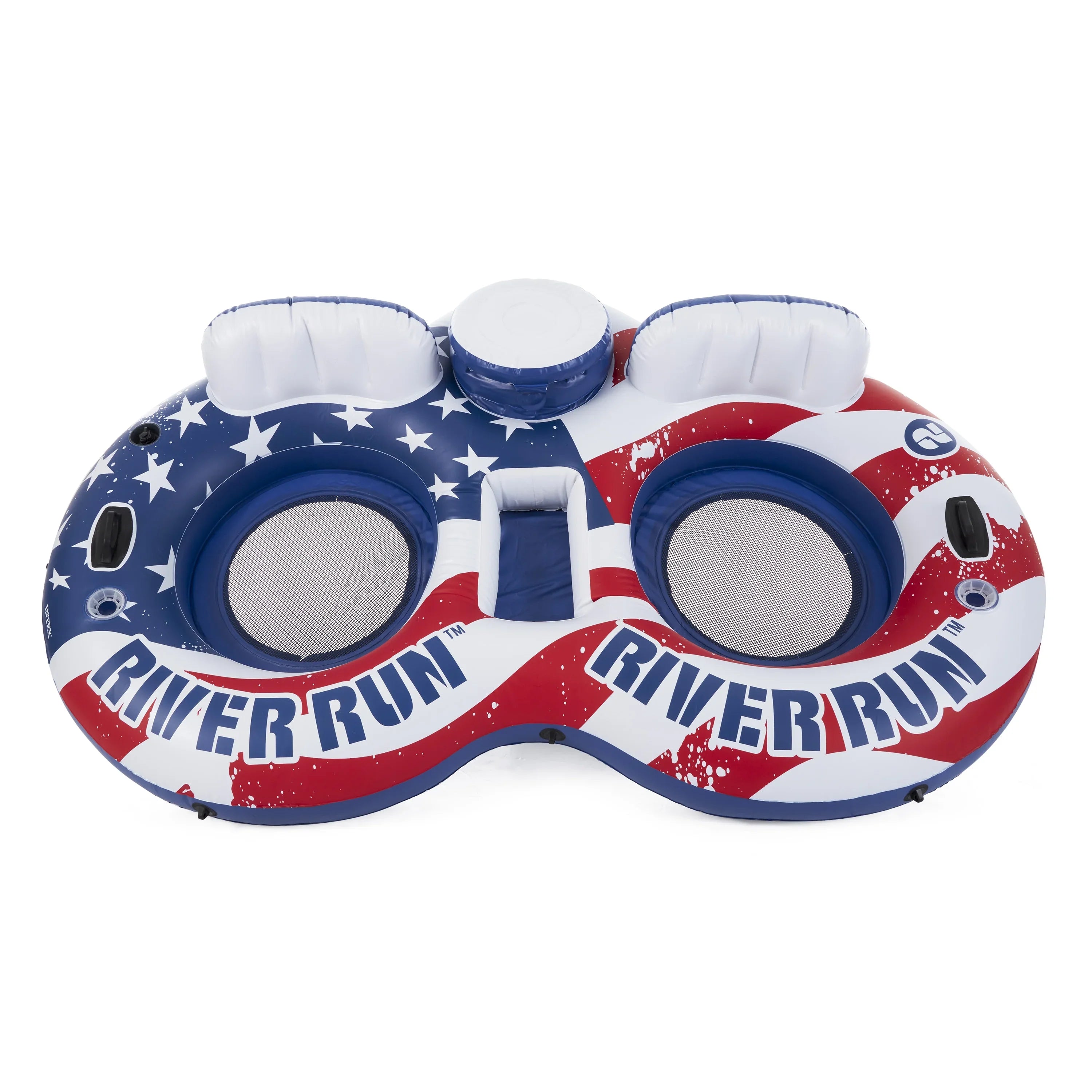 Intex American Flag 2 Person Float  & River Run II 2 Person Float