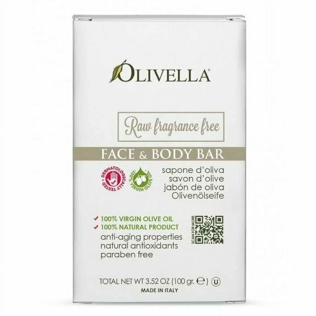 Olivella Face & Body Sizeoap Bar Hypoallergenic Fragrance Free 3.52oz, 12-Pack