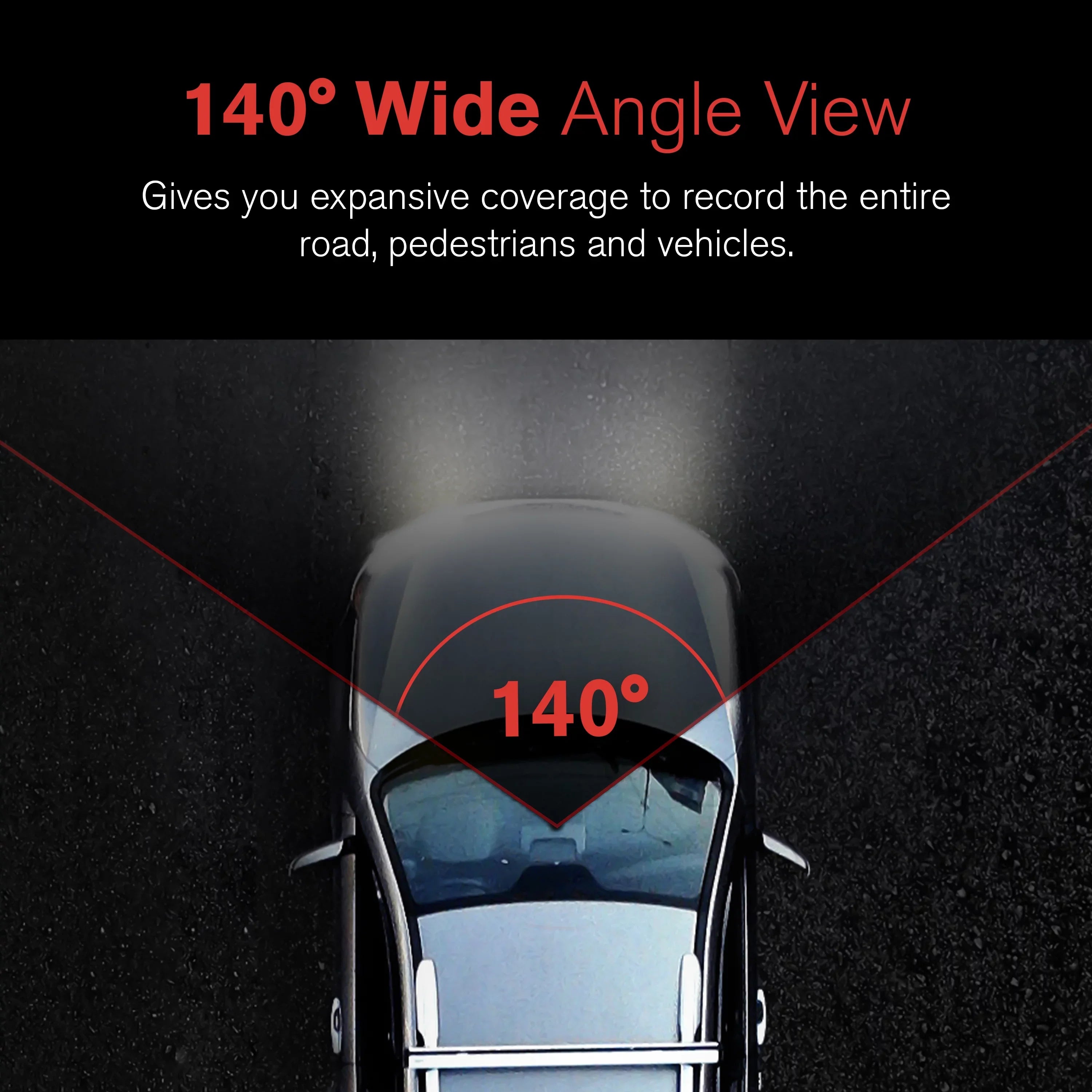 YADA 1080p Roadcam with App, 140 Degree Wide Angle Lense, 2.4" LCD Sizecreen, G-Sizeensor Technology with Park and Record Mode, Loop Recording