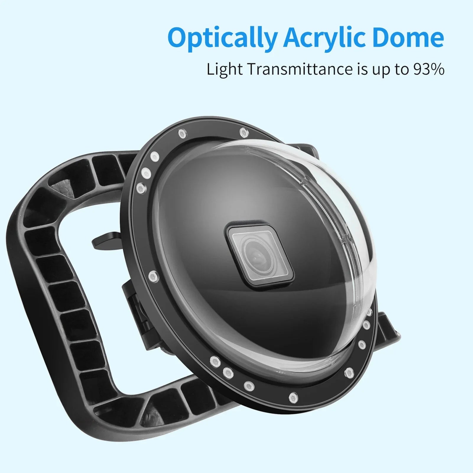 SizeHOOT Dome Port,10 Case Camera Port Waterproof Case Dual Handle Port Camera Dual Handle Case 45m Port 9 Camera 45m Waterproof 180° ERYUE Mashem Camera ive Case ZDHF