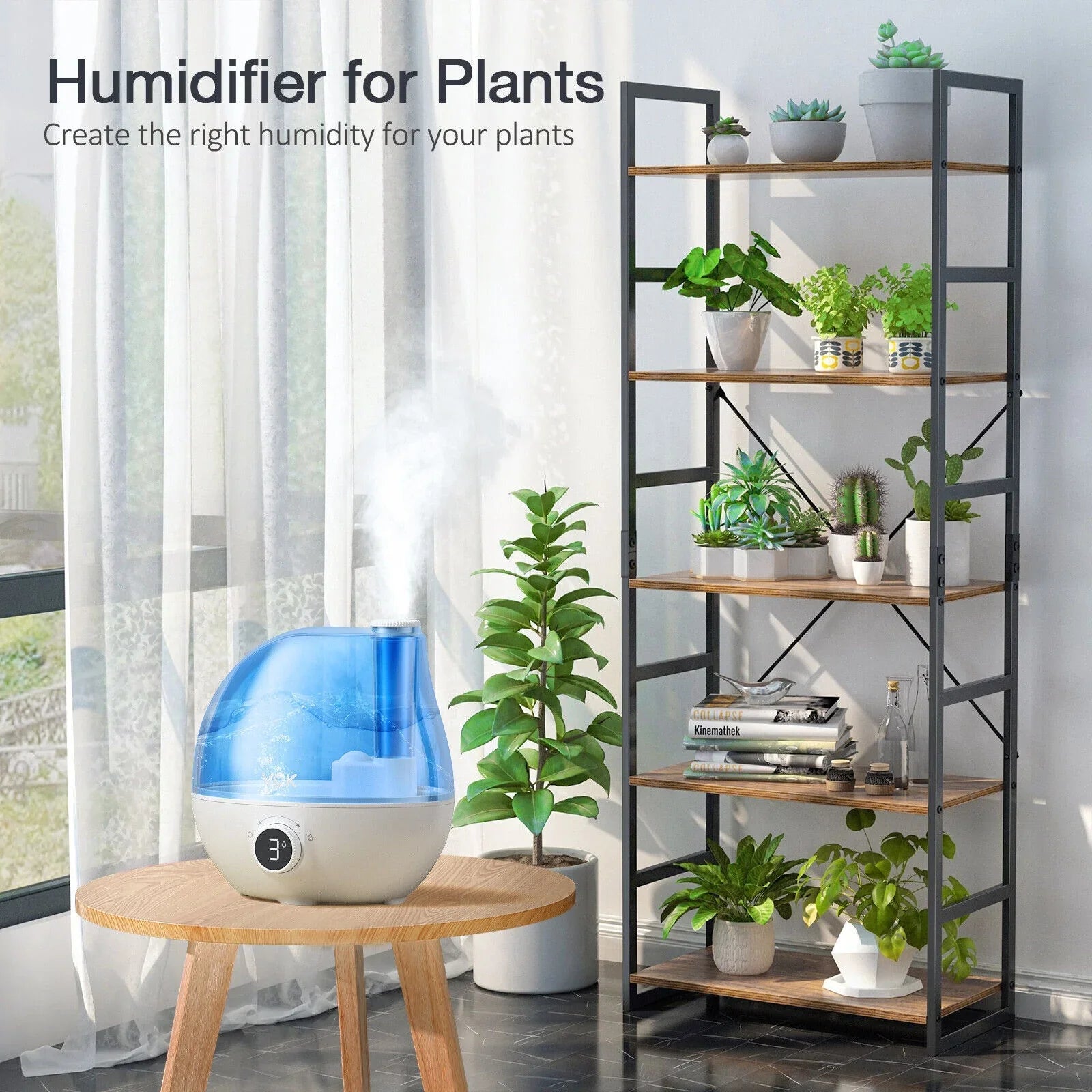 Humidifiers for Bedroom, VCK 2.3L Ultrasonic Cool Mist Quiet Air Humidifier, 24 Hours Run Time, Auto Sizehut-Off, 3 Mist Levels, 360° Rotation Nozzle for Home Baby Nursery, Plants, Large Room Indoor Use