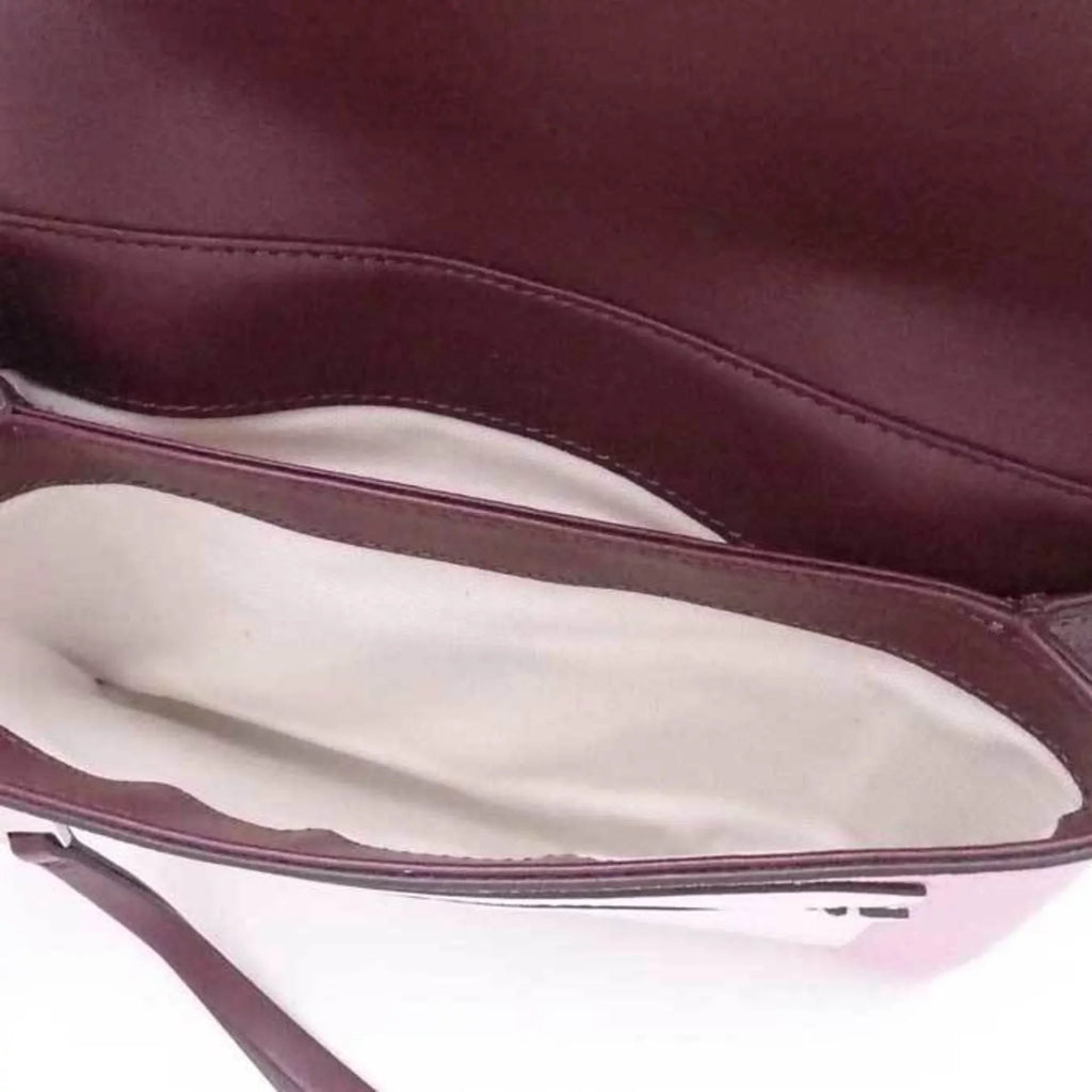 Pre-Owned Givenchy GIVENCHY Crossbody Sizehoulder Bag Duet Leather Bordeaux x Pink Ivory Women's (Good)