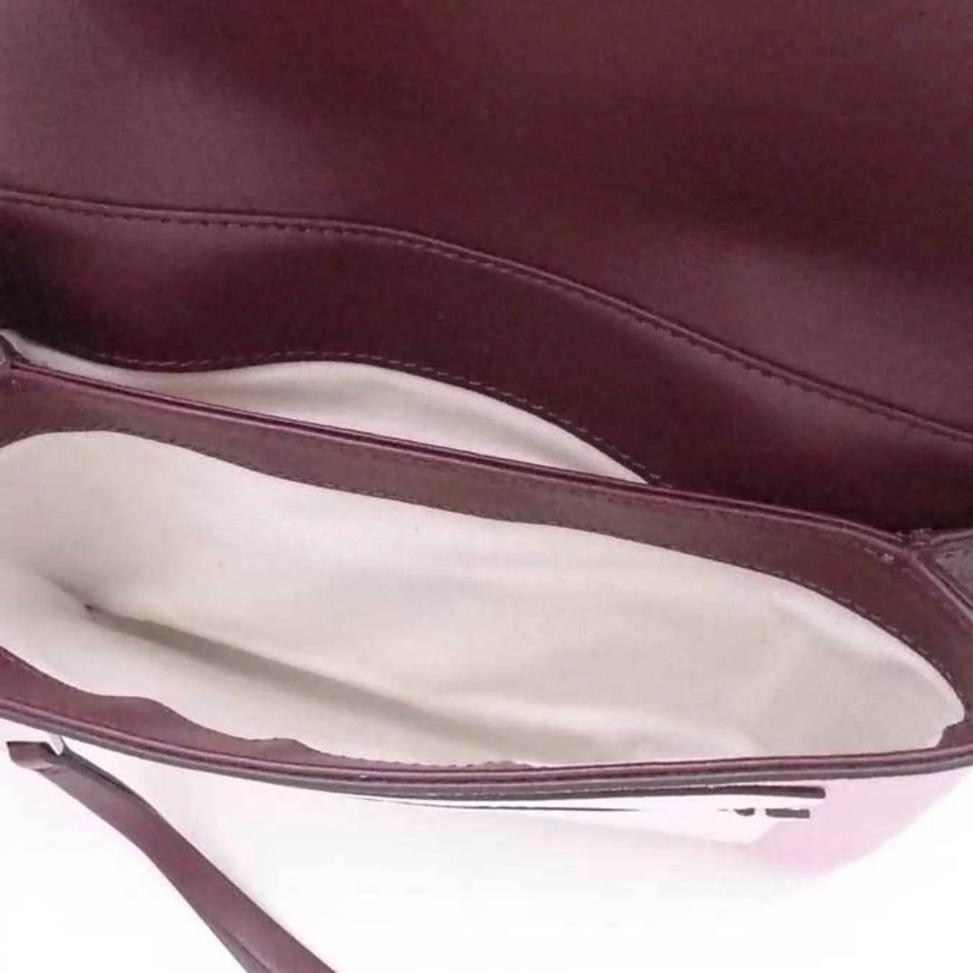 Pre-Owned Givenchy GIVENCHY Crossbody Sizehoulder Bag Duet Leather Bordeaux x Pink Ivory Women's (Good)