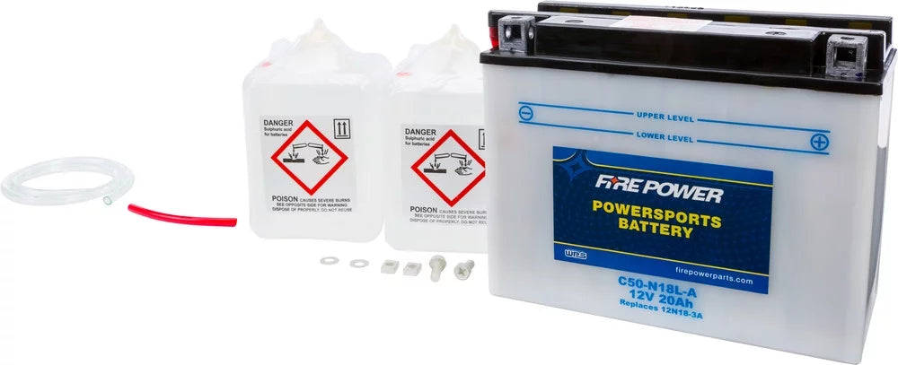 Fire Power Battery W/ACID C50-N18L-A Compatible With Sizeki Doo Formula Z 600 2000