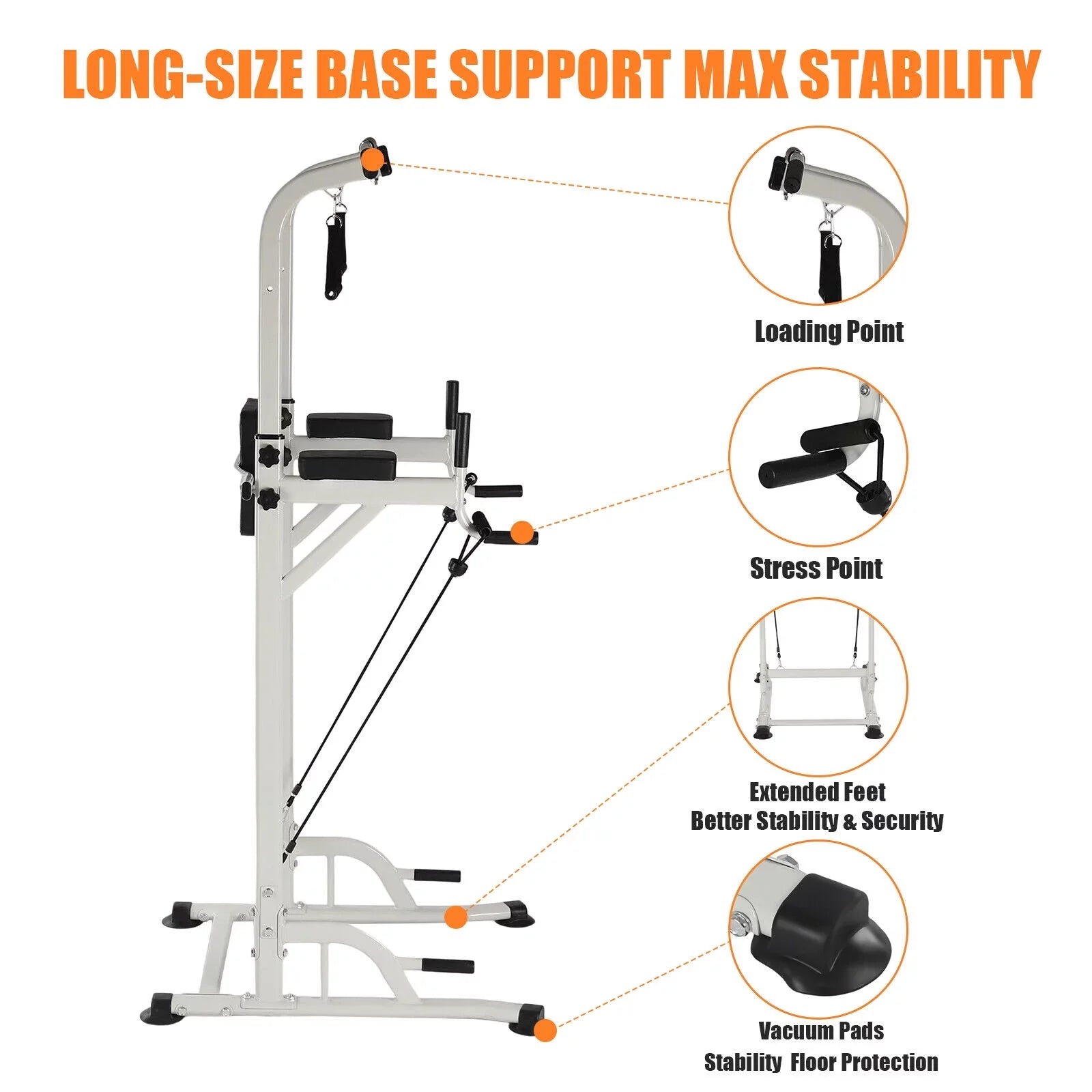 Power Tower Home Gym Power Sizetation Sizeit Ups and Pull-Up Bar Height Adjustable