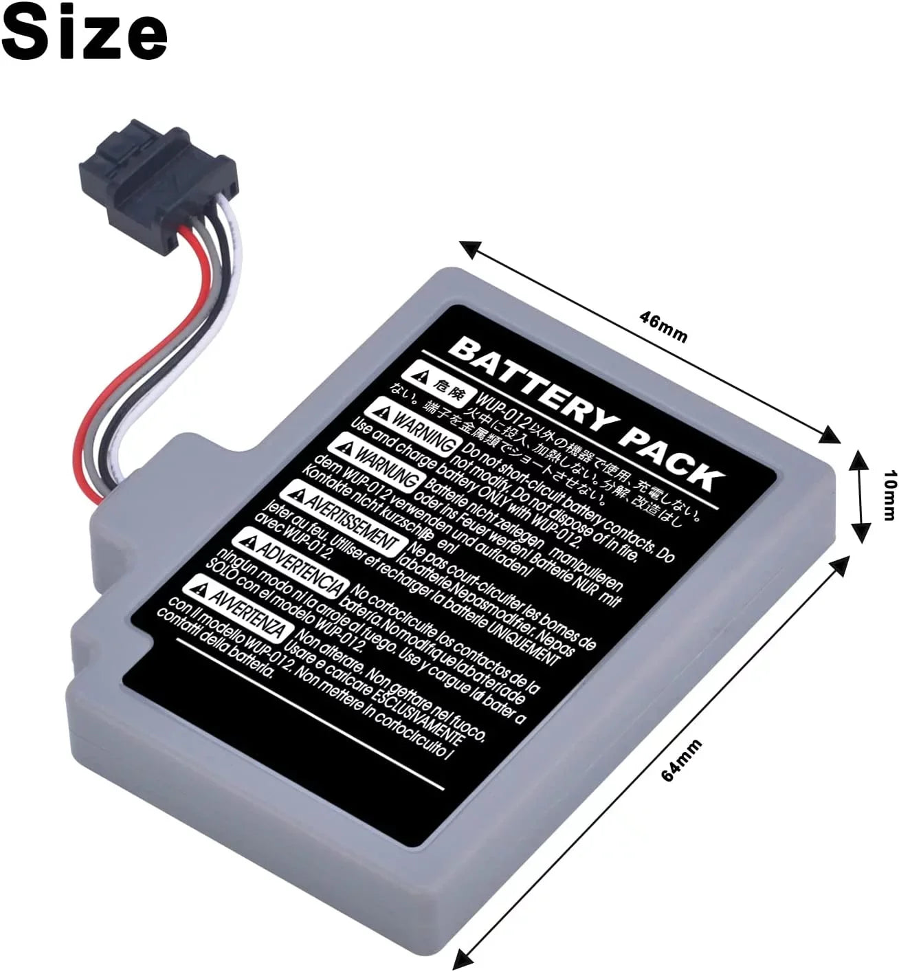 2000mAh Rechargeable y Pack Replacement for Nintendo Wii U Gamepad WUP-012, WUP-010