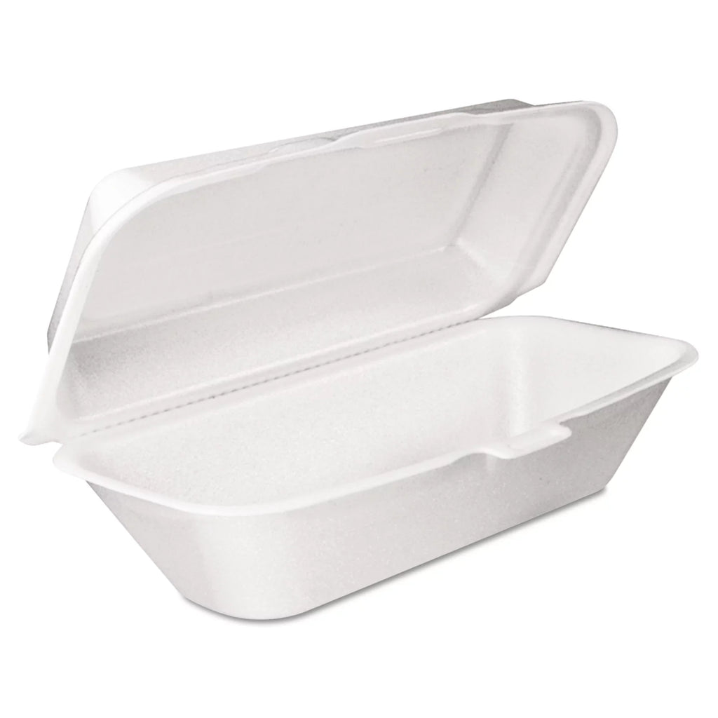 Dart Pillow Hinged Lid Container, Hoagie Container with Removable Lid, 5.3 x 9.8 x 3.3, Ivory, 125/Bag, 4 Bags/Carton -DCC99HT1R